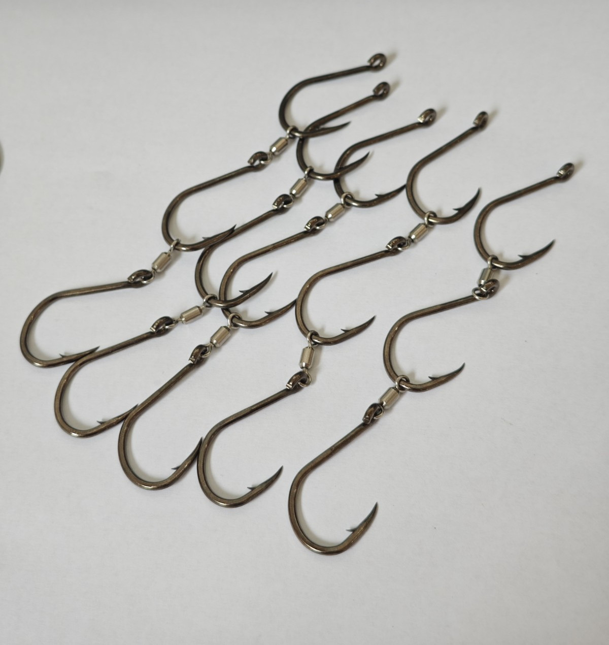 5PACKS Gang Hooks 3 Hooks Riged High Carbon Steel Live Bait Hooks Size 18# 22#