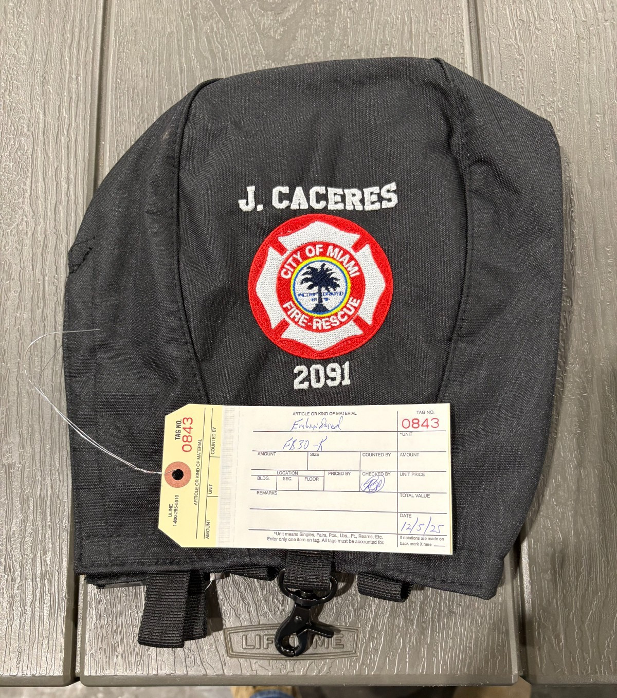 Lightning X Fireman's SCBA Mask Bag | Embroidered | #0843