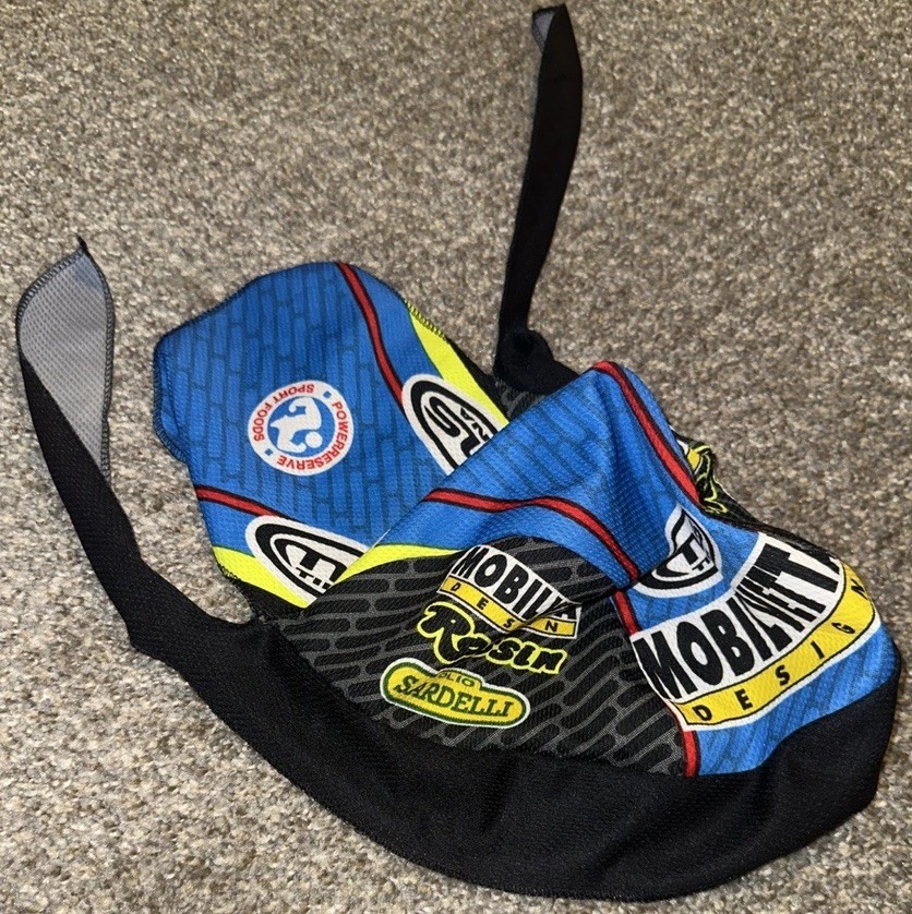 Tina Tinazzi Sports Cycling Bandanna Cap Hat Rossin Olio Sardelli Mobilvetta