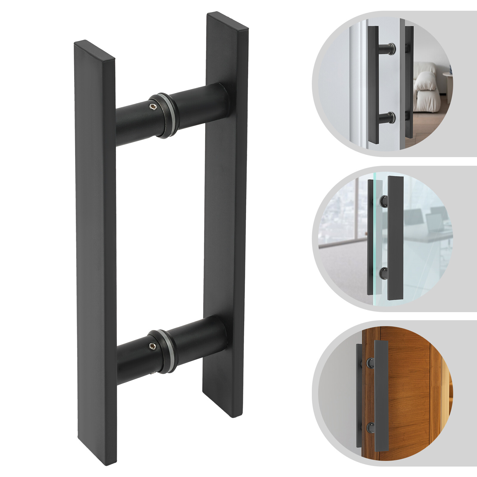 Pull Push Sliding Barn Door Handle Commercial H Shape Door Pull Handle Stainless
