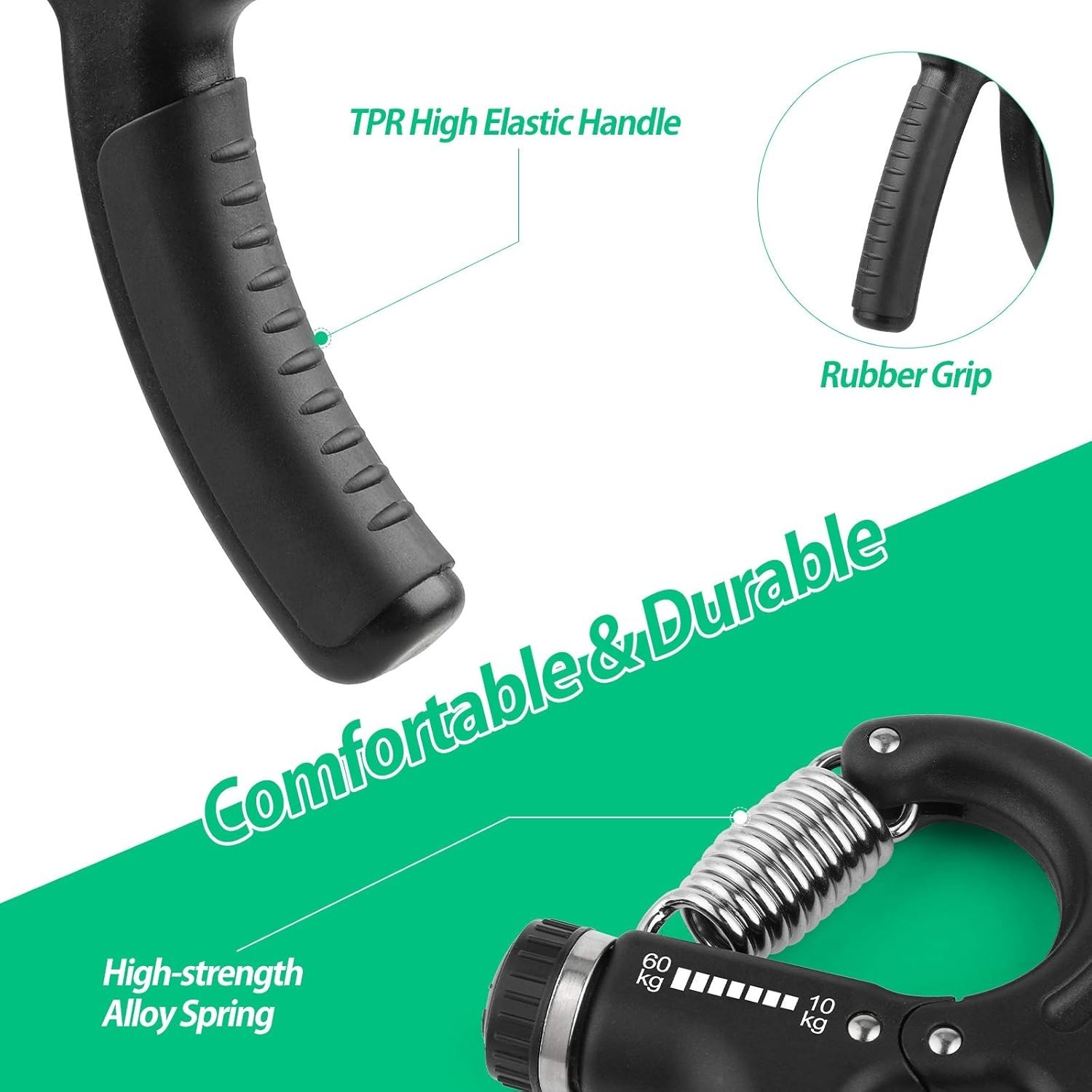 Compact Adjustable Resistance Hand Grip Trainer for Effortless Strength Building