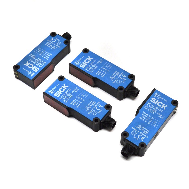 (Lot of 4) Sick WT14-2P422 Photoelectric Proximity Sensors/Switches 80-500mm 24V