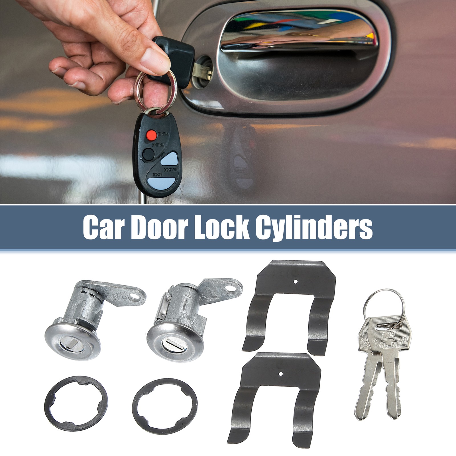 1Set DL15500 Car Door Lock Cylinder W/Keys Replaces for Ford F250 350 1967-1979