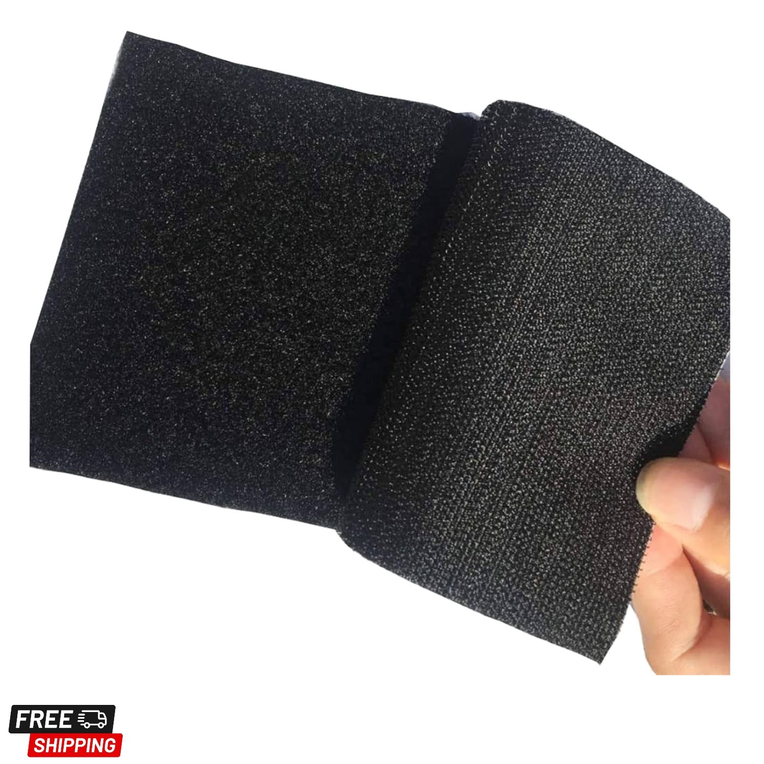 4-Pair 4x6 inch Upgrade Hook Loop Tape Double-Side Adhesive Strips Mounting S...