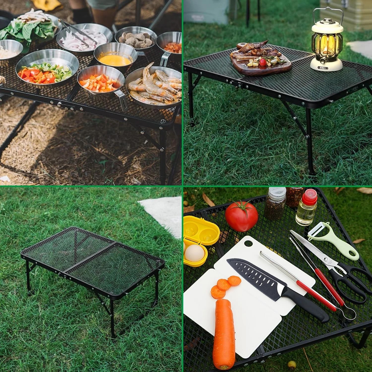 Folding Camping Table, Mini Portable Grill Picnic Table for Grill Picnic