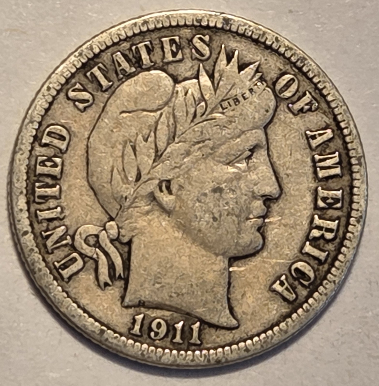#3 Nicer Low Mintage very fine++ 1911 D Barber Liberty Dime