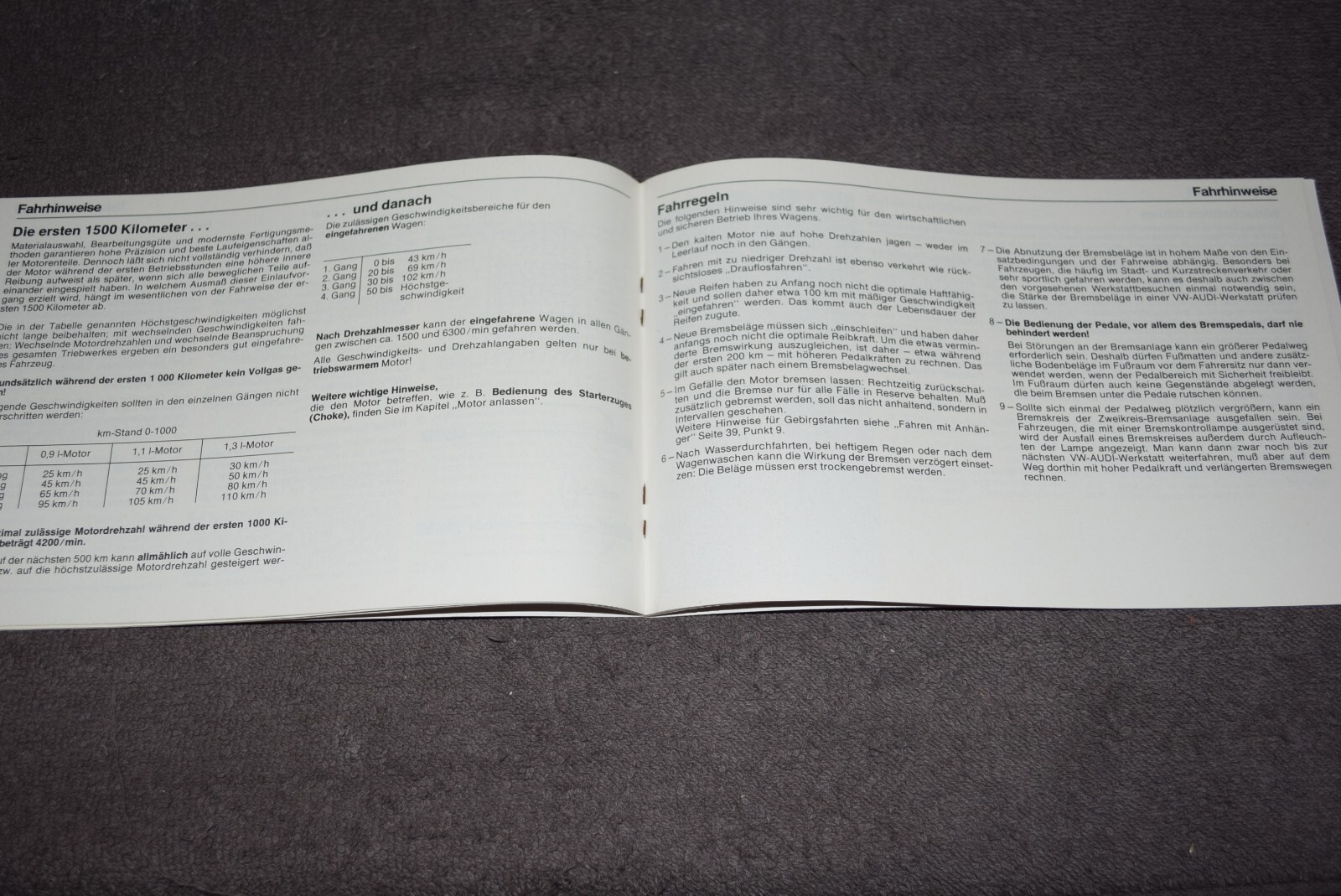 Operating Instructions Manual VW Derby I Type 86 Mint/Unused