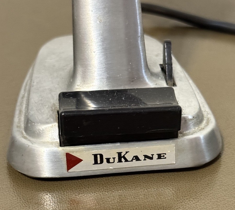 Vintage Dukane Model 7A765A Microphone w/ Cord Untested
