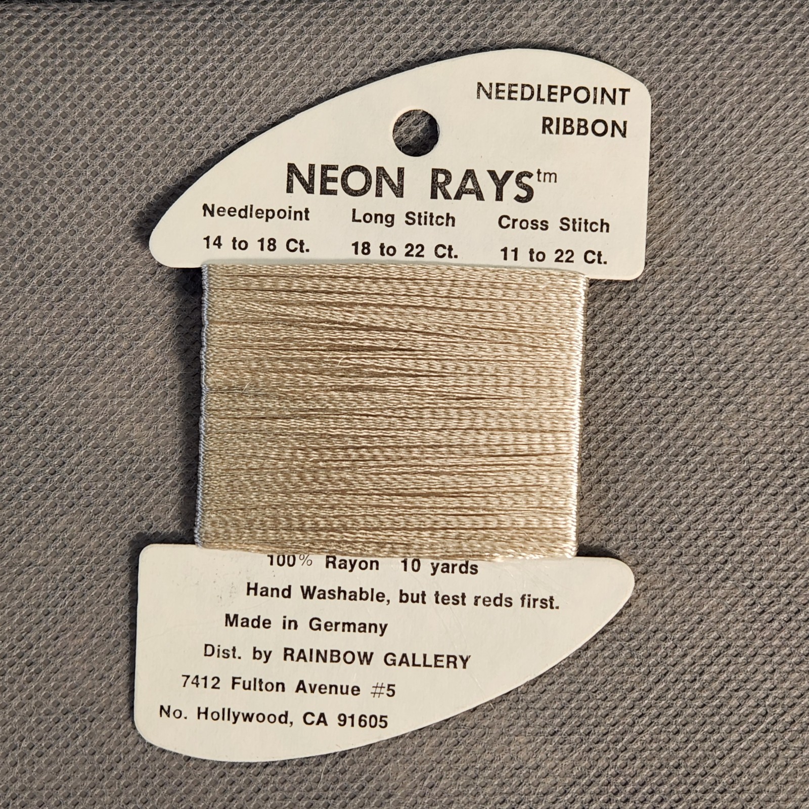 Neon Rays Ribbon Rainbow Gallery Thread Needlepoint Long Stitch 10 Yards Rayon