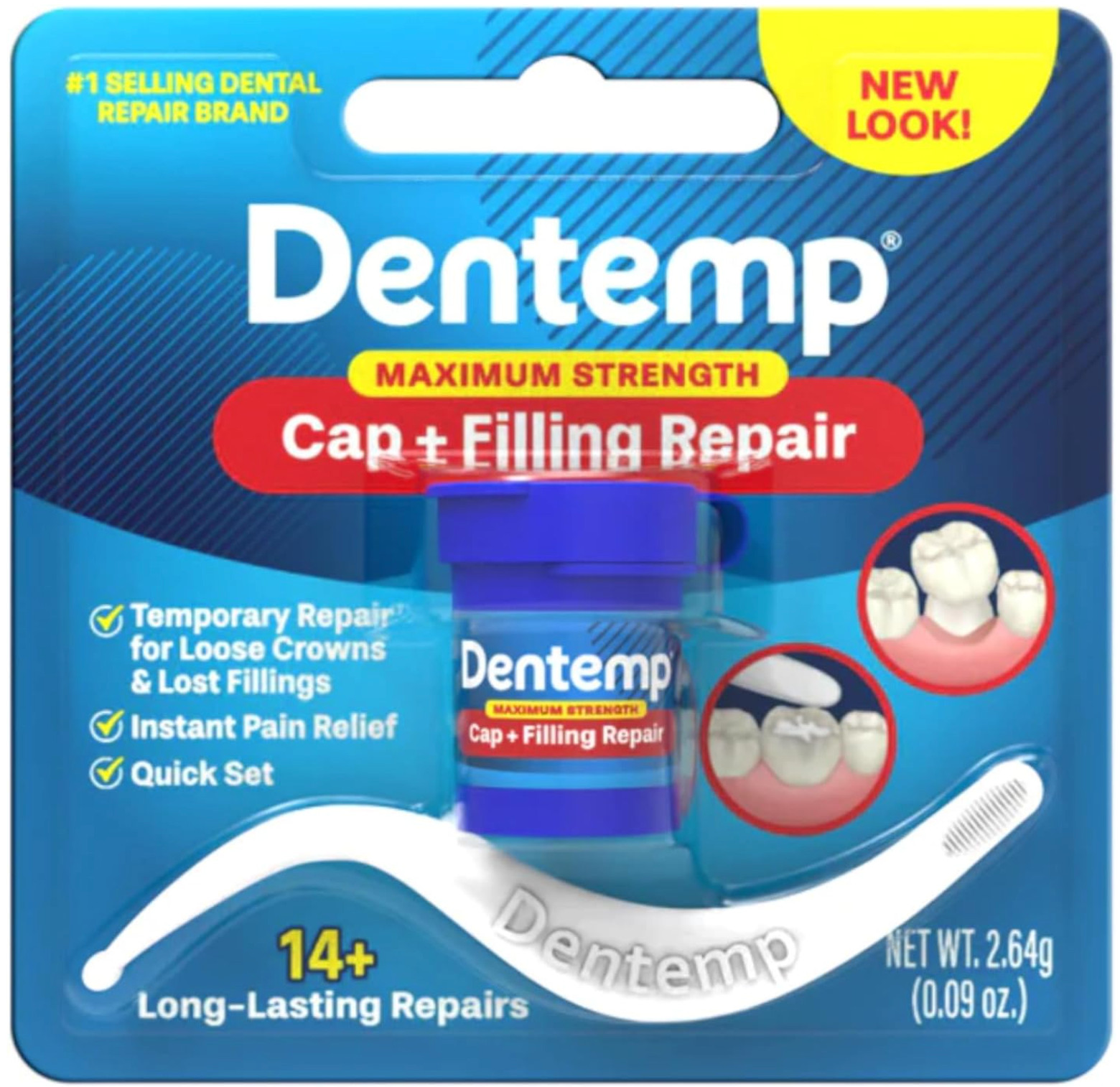 6 pack -- Dentemp Maximum Strength Lost Fillings and Loose Caps Repair