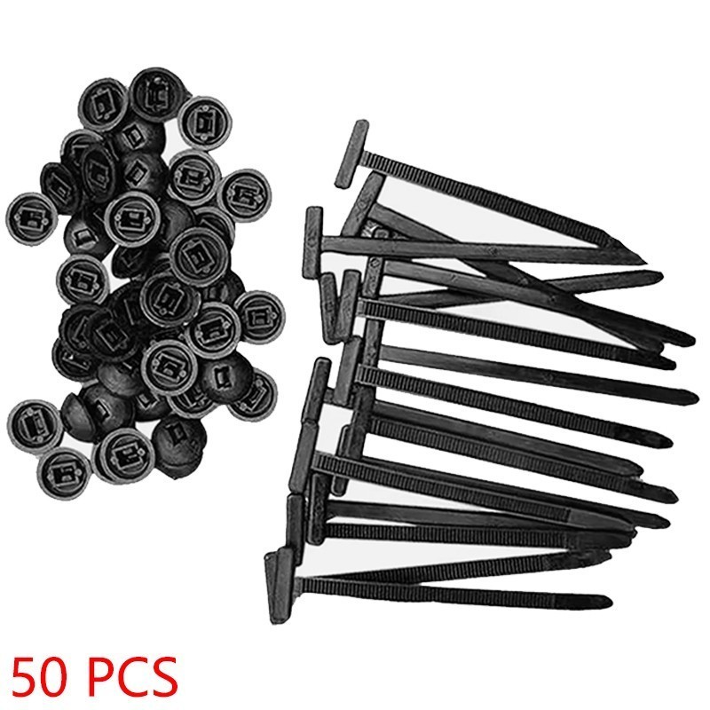 50pcs Nylon Universal Cable Tie Buckle Heavy Duty Self-Locking Zip Ties Holder