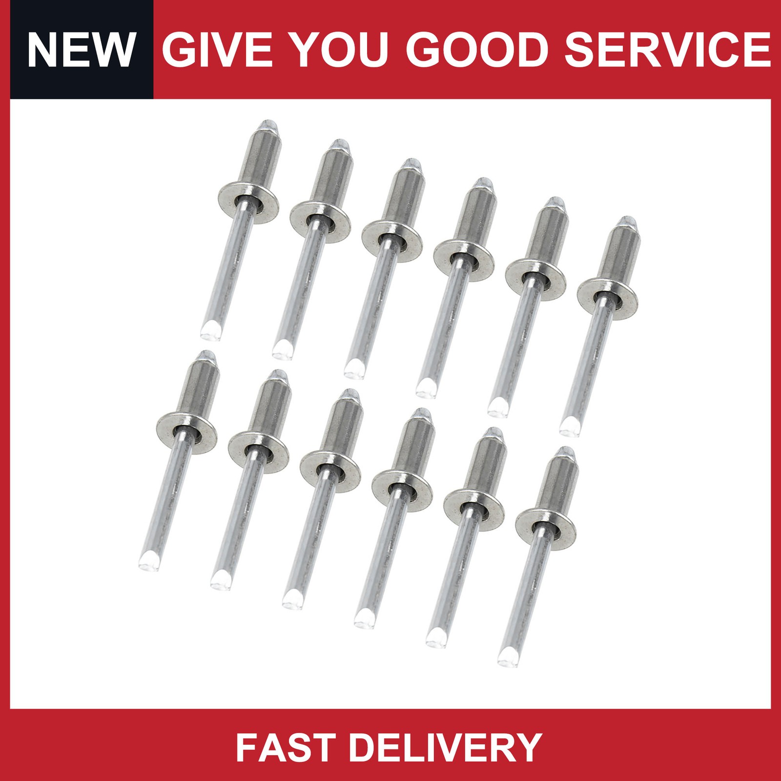 12pcs 6.4mmx16mm 304 Stainless Steel Blind Rivets Hand Tools for Car