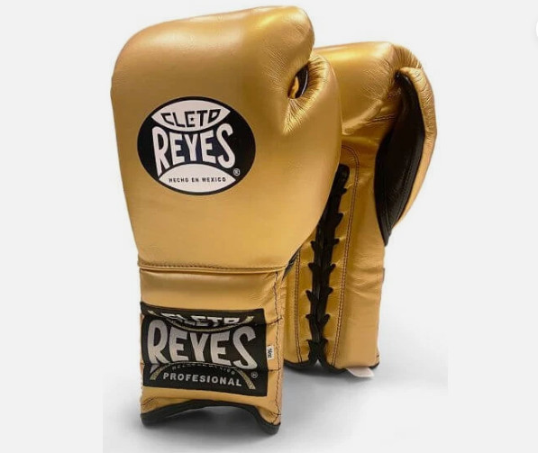 Boxing Gloves Lace Up Gold | Premium Leather | Training and Sparring 8oz-16oz