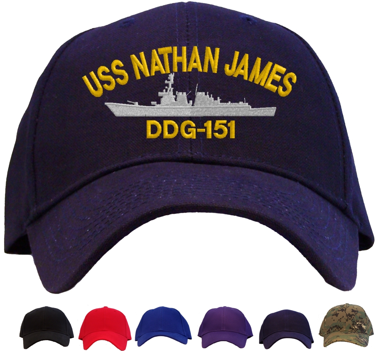 USS Nathan James DDG-151 Embroidered Baseball Cap - Available in 6 Colors Hat