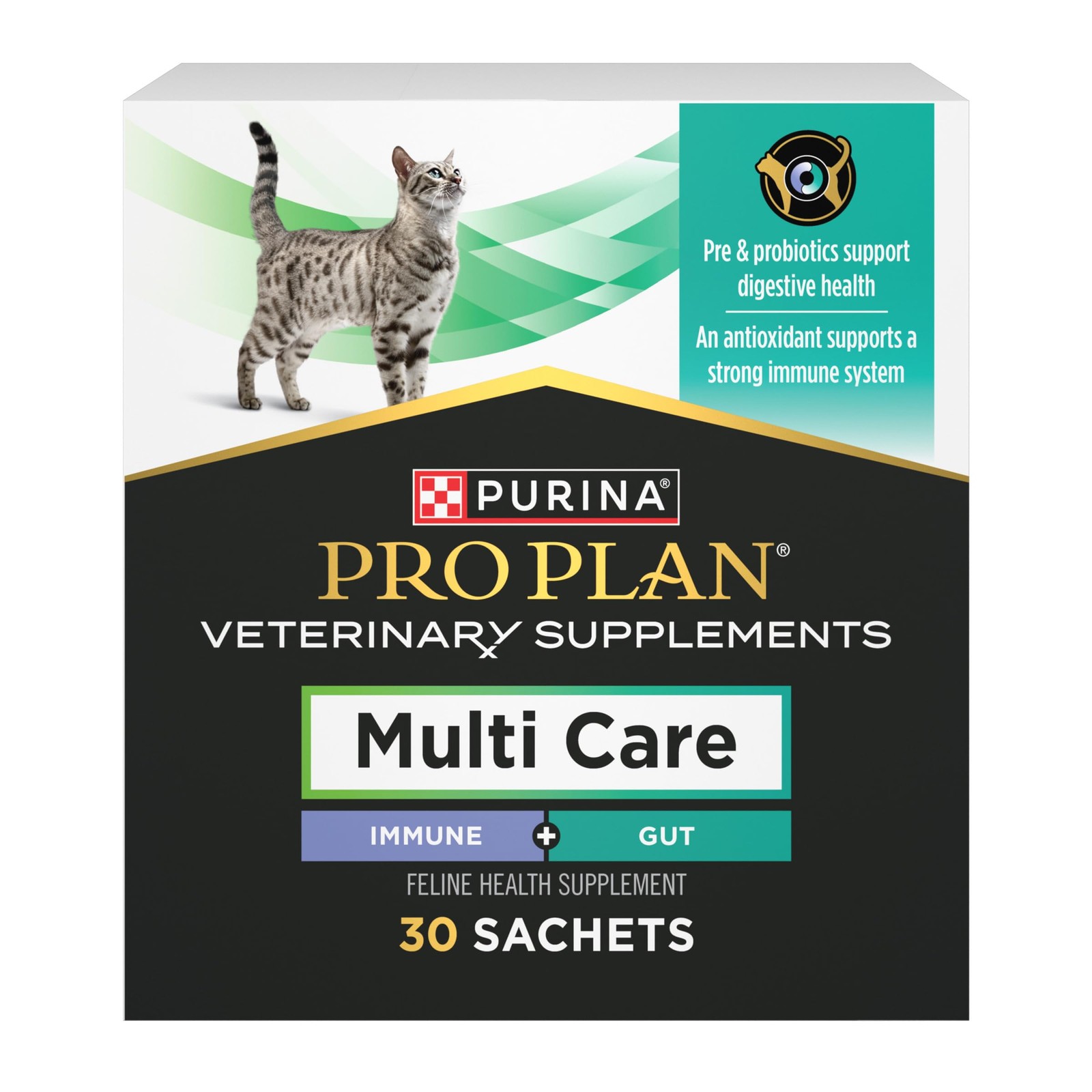 Purina Pro Plan Veterinary Cat Supplements 30 Count Multi Care Feline Digestive