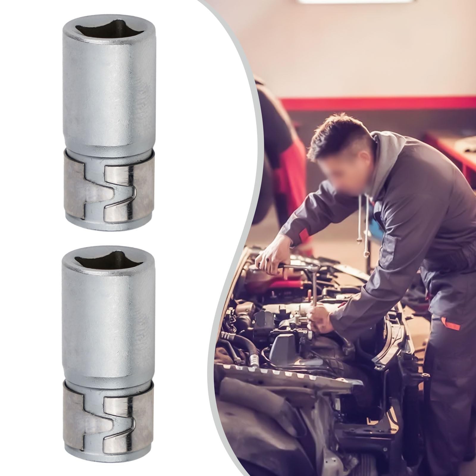 2 Pcs Screwdriver Holder For Socket Bits, 1/4" Square Drive To 1/4" Hex Adapt...
