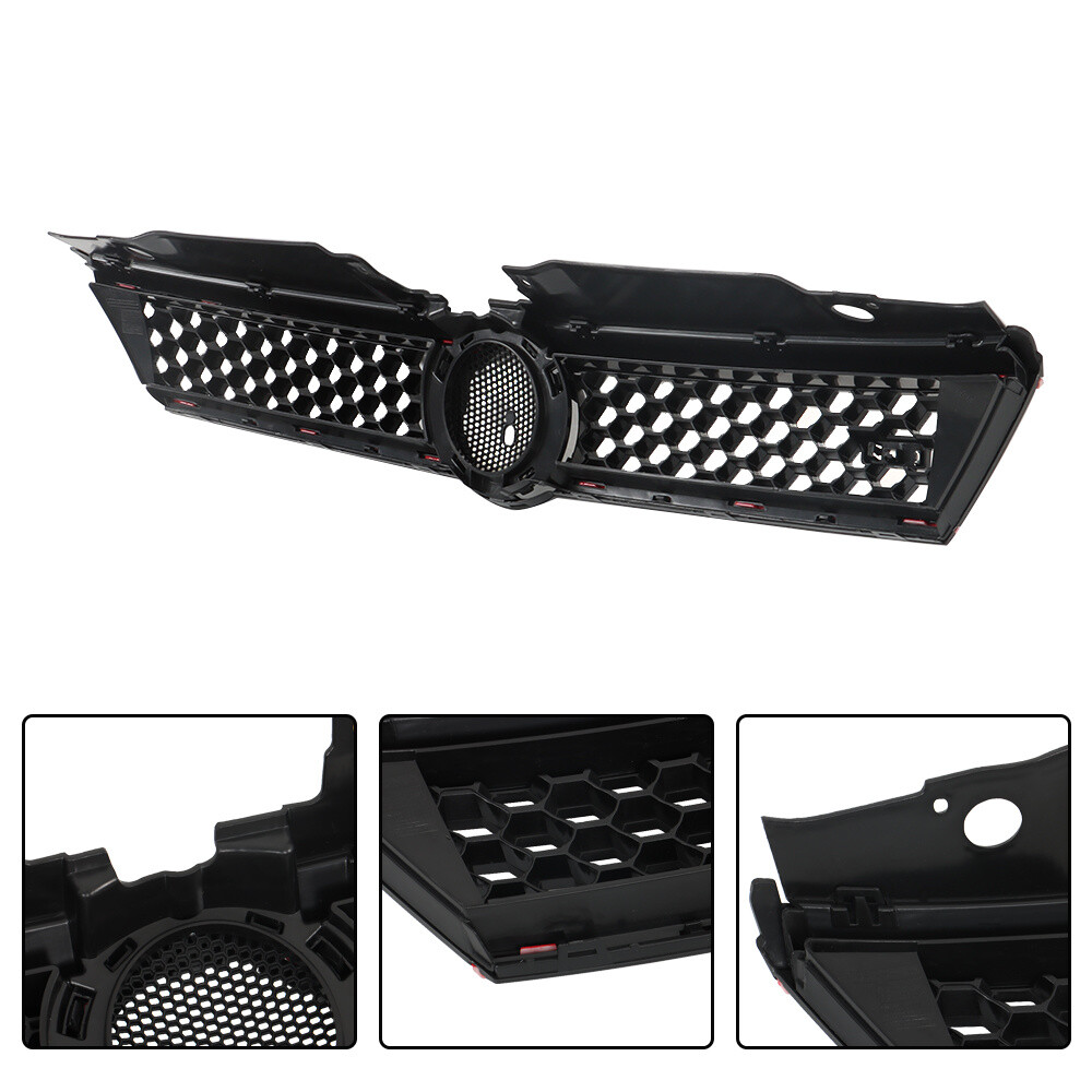 Front Bumper Upper＆Lower Grille Kit W/Bezels Trim Grill For VW Jetta 2011-2014