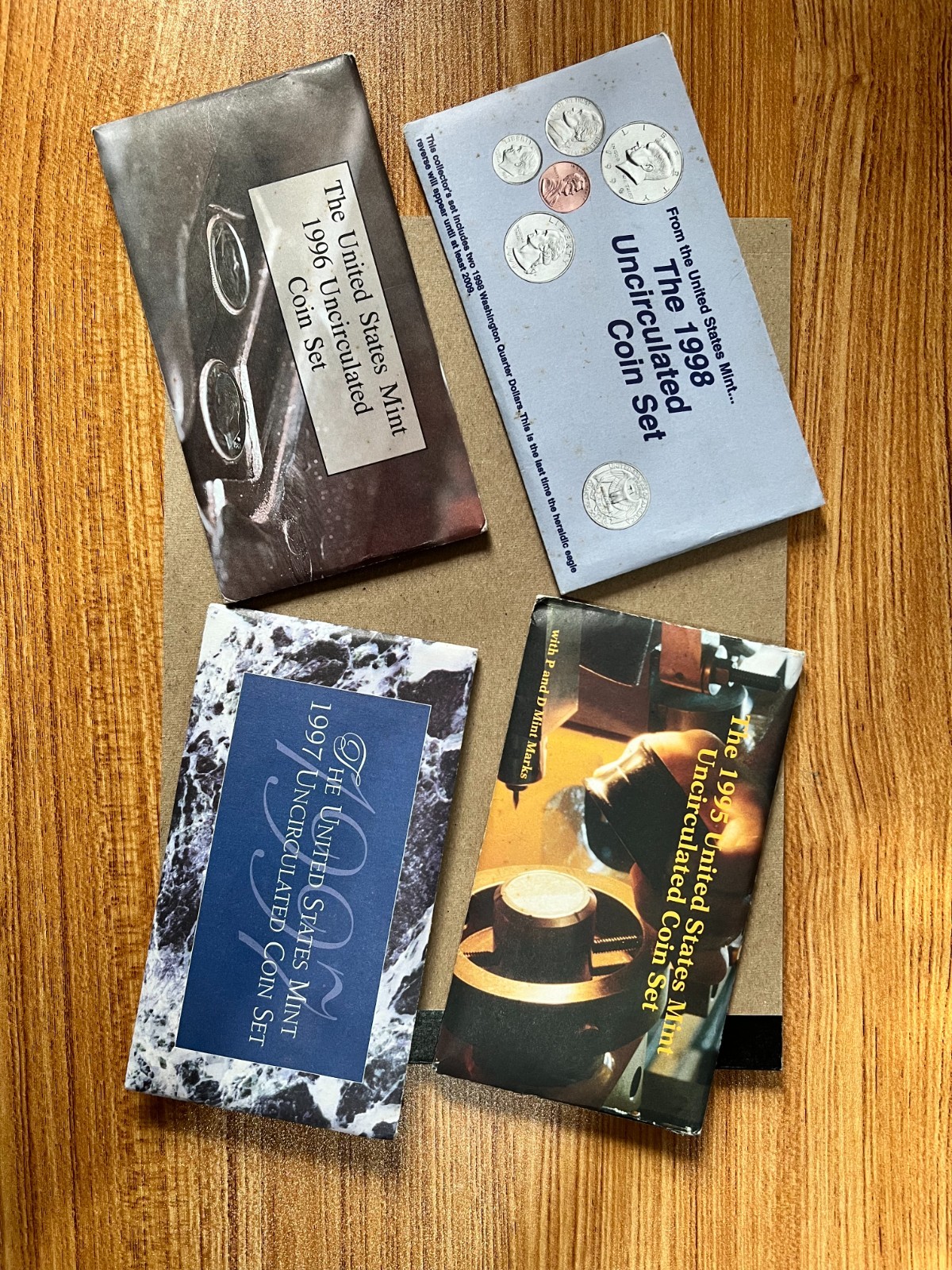 1995 through 1998 Mint Sets - 4 years, includes both P and D mints each year