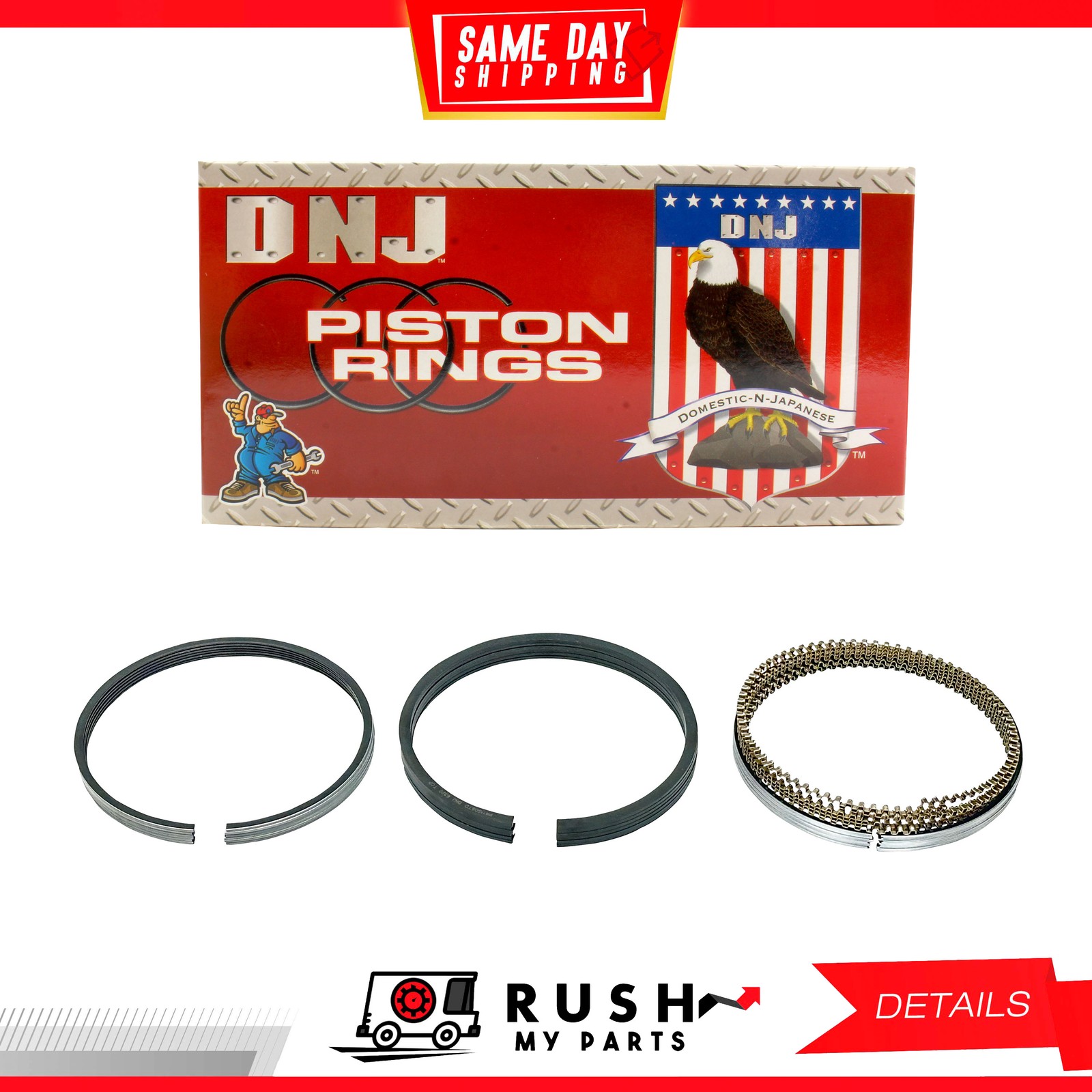 07-19 Standard Piston Ring Set For Ford Edge 3.5L V6 DOHC 24v DNJ PR4198