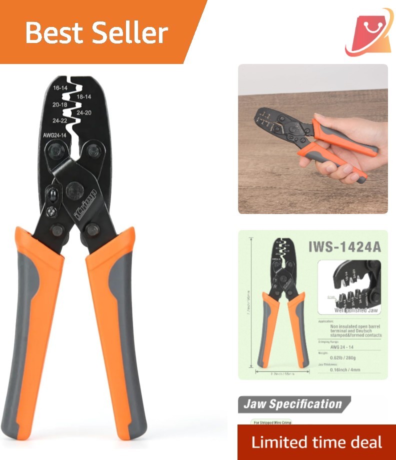 Open Barrel Terminal Crimp Tool Wire Crimper for Automotive and Electronics