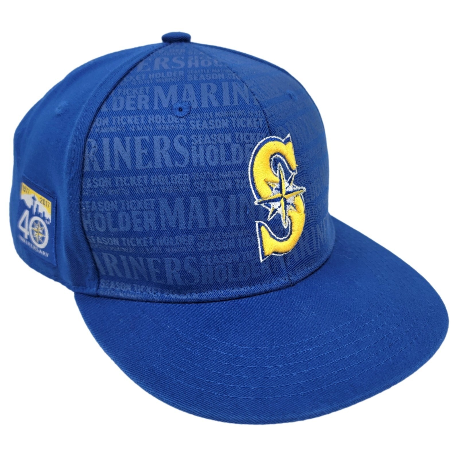 Seattle Mariners 40th Anniversary Melonwear Snapback Hat Blue MLB Baseball Cap