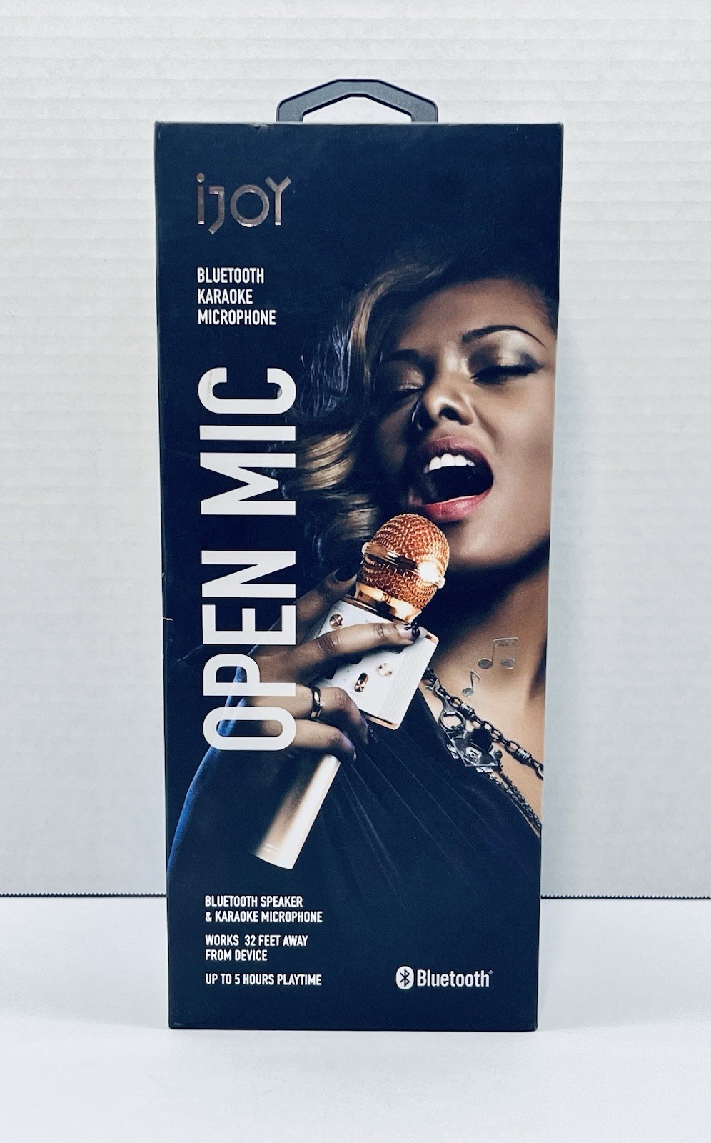 iJoy Open Mic Bluetooth Karaoke Microphone ROSE GOLD Up To 5 Hrs Of Play Time