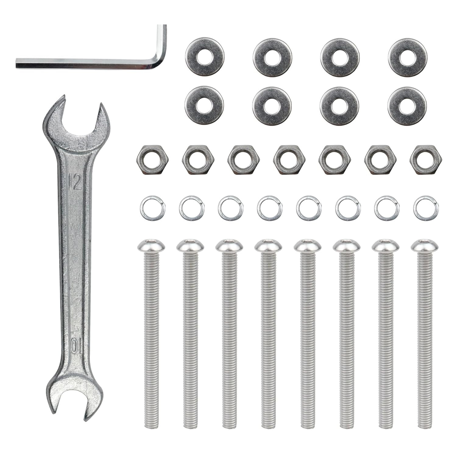 Bed Frame Bolts and Nuts Kit,Screws Bolts and Nuts Assortment Kit Universal Head