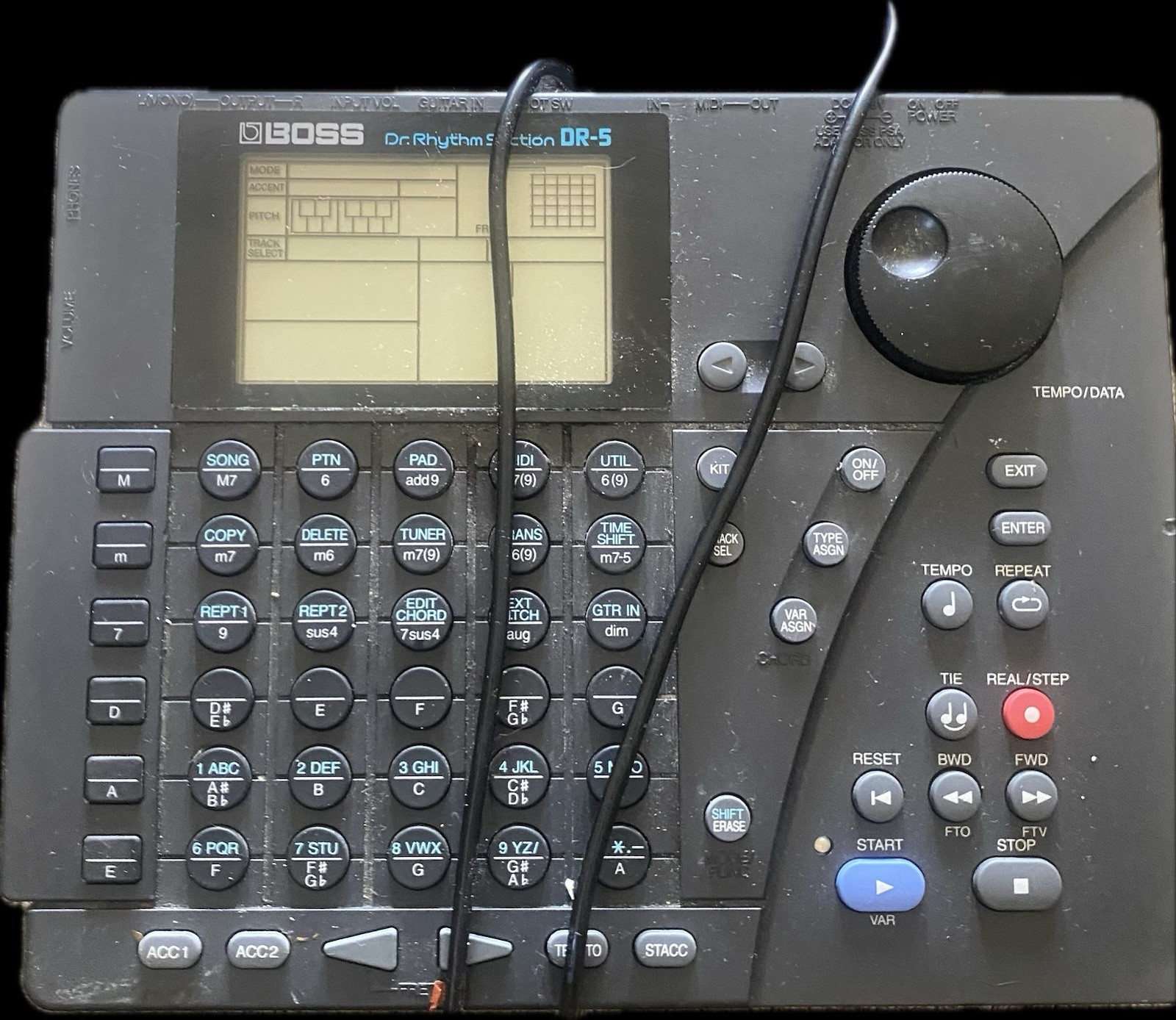 Boss Dr. Rhythm Section DR-5 Gray Portable Programmable Drum Machine Sequencer