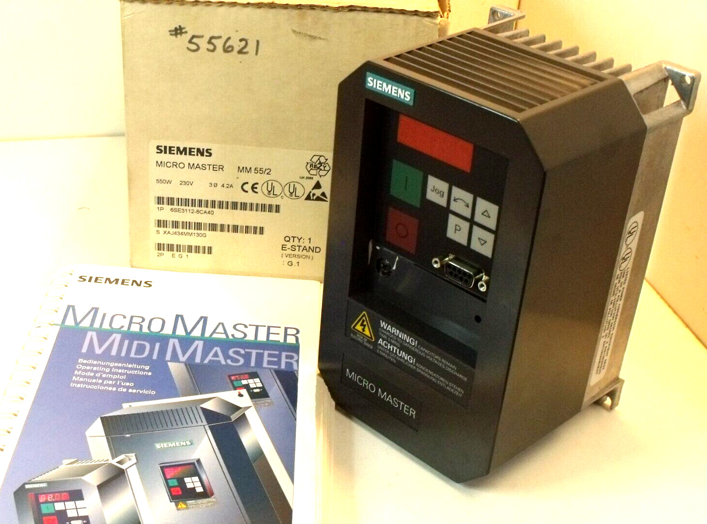 NIB Siemens 6SE3112-8CA40 Micro Master Simovert P Vector Inverter Drive:  230VAC