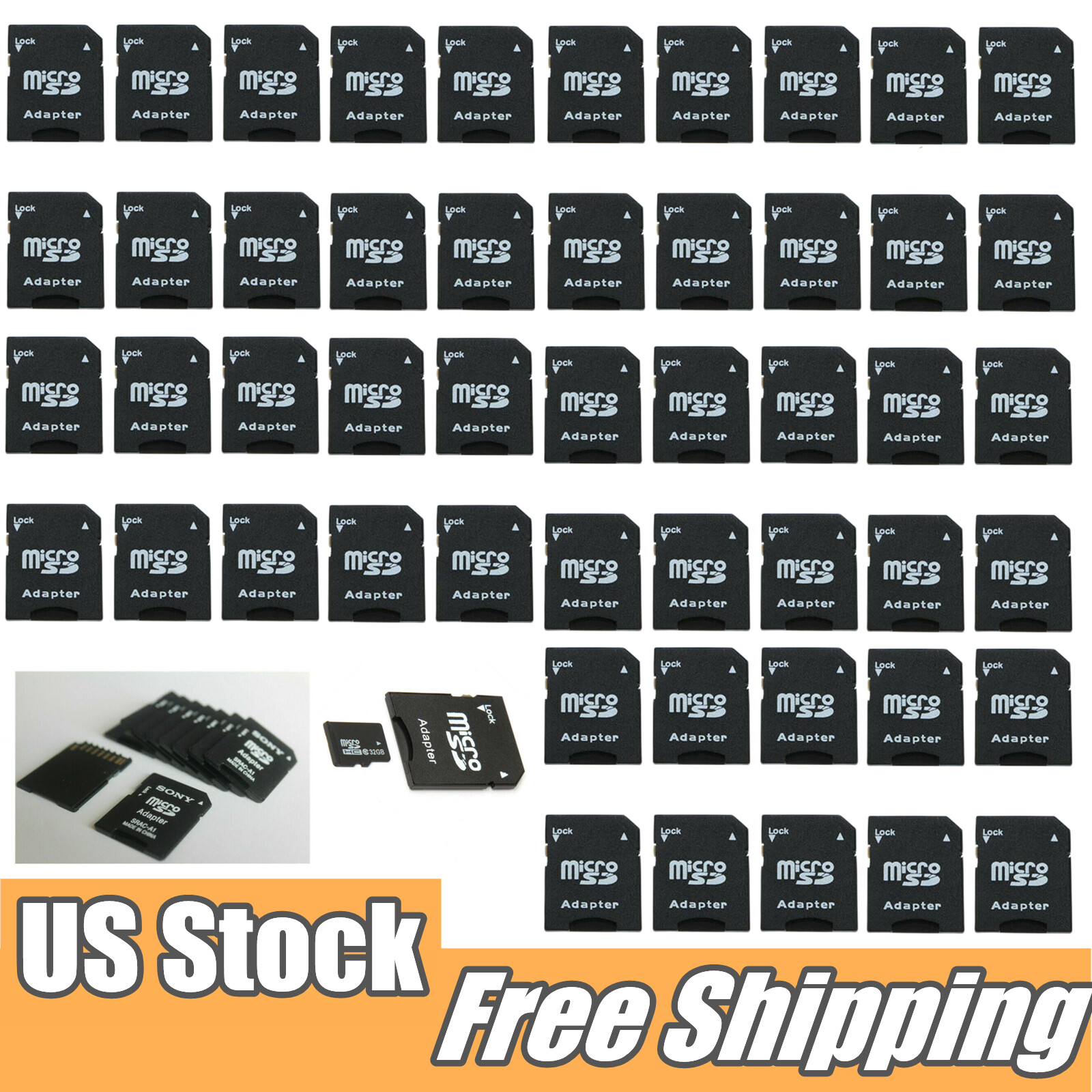 Micro SD Adapter TransFlash TF To SD SDHC Memory Card Adapter Converter Lot
