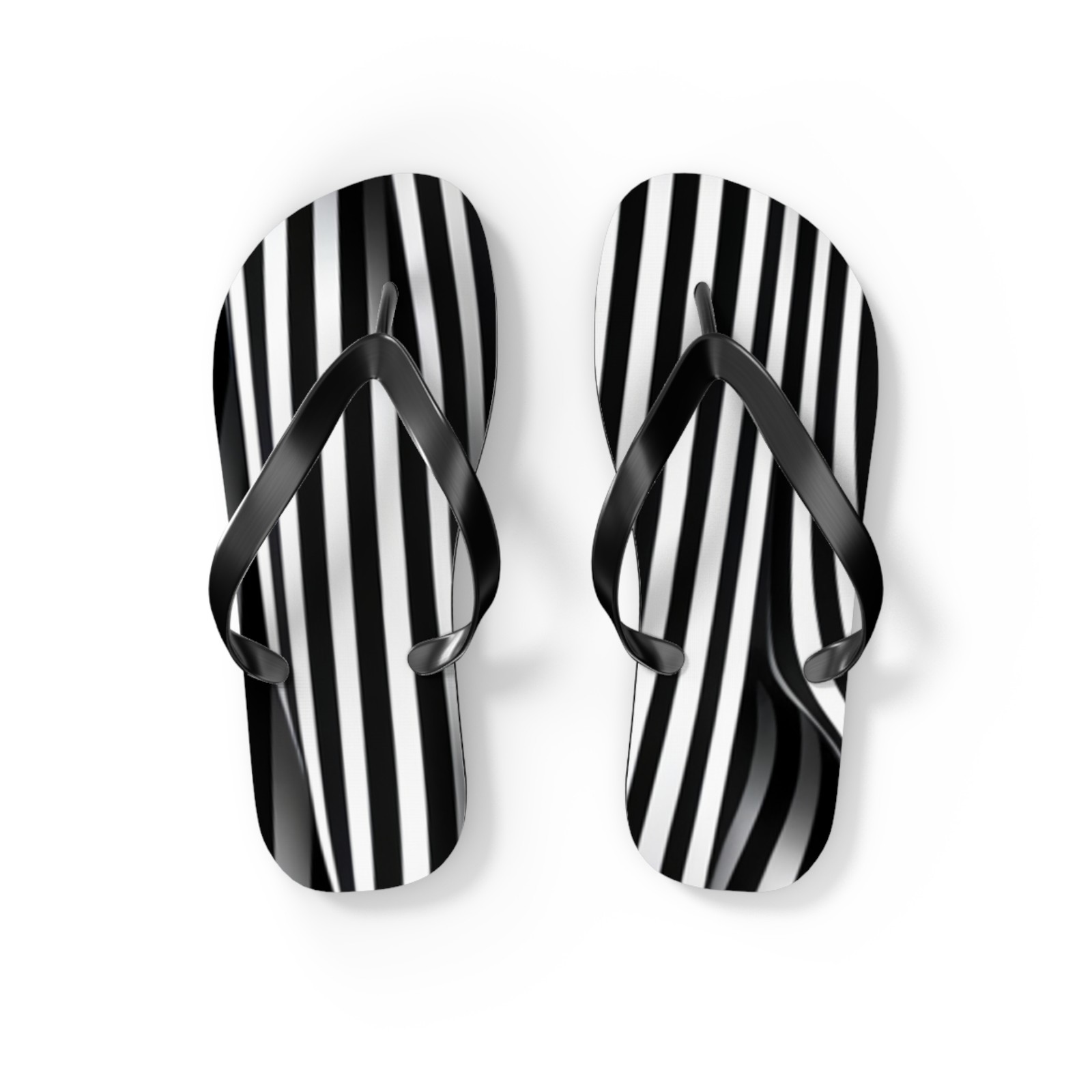 Zebra Stripe Flip Flops Mens Womens Soft Cushioned Summer Sandals