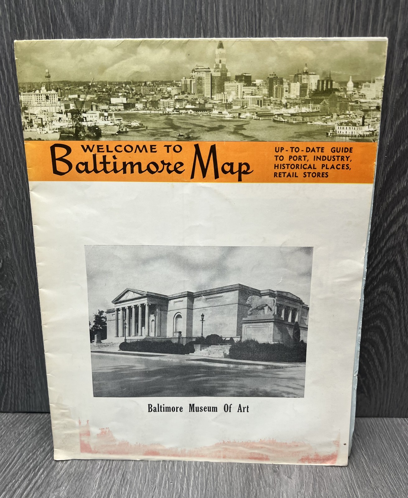 Vintage Welcome to Baltimore Map Guide Maryland USA Travel Tourism History