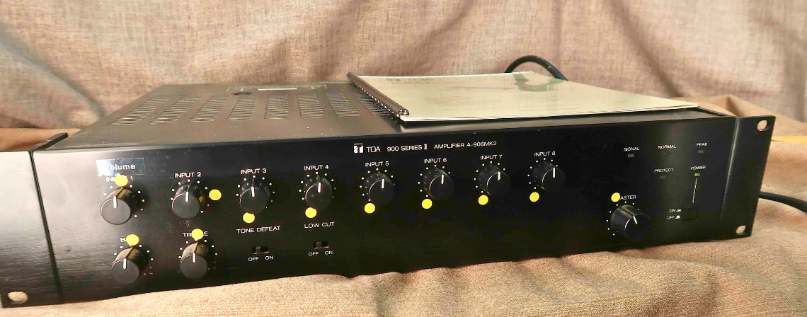 TOA A906 Mk2 Mixer Amp Public Address Amplifier School Church PA System