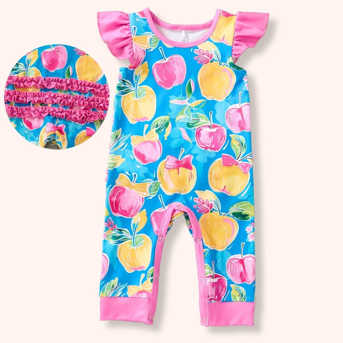 A+ Apples Girl Infant Romper