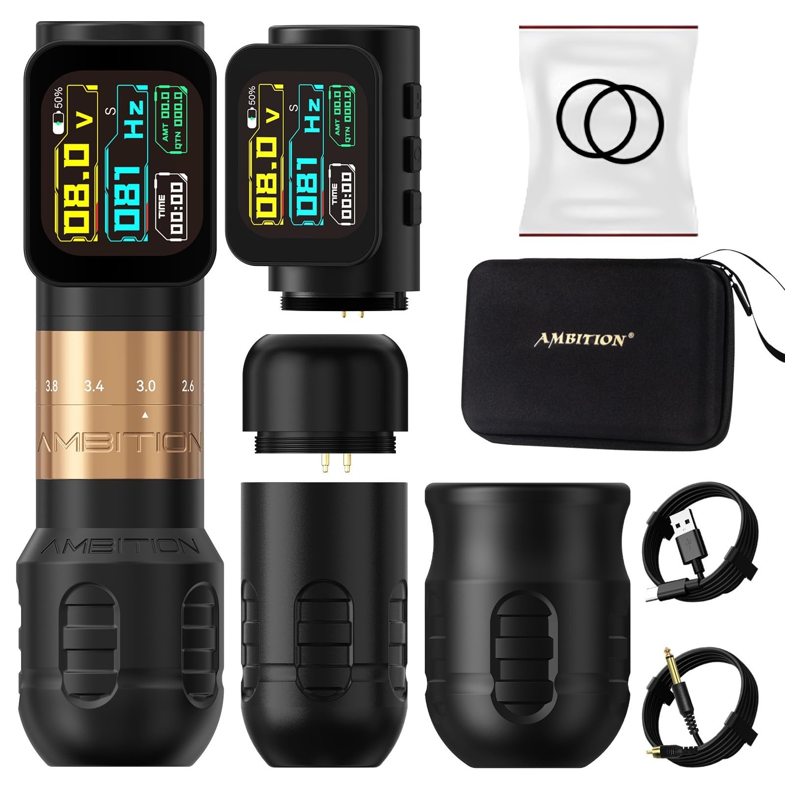Ambition Seher Pro Coreless Motor 2.2-4.2mm Adjustable Stroke Wireless 34mm/42mm