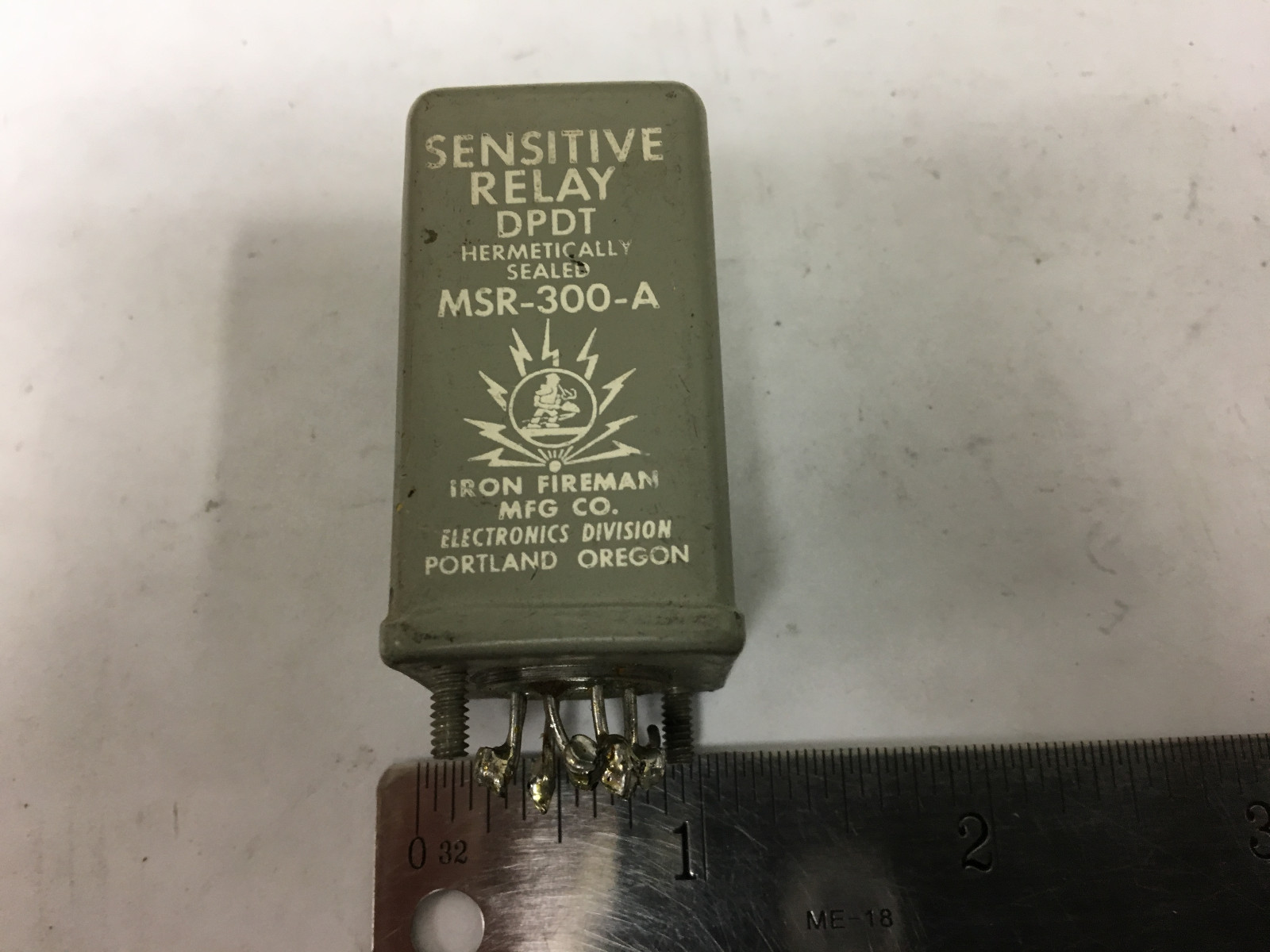 (USED) Iron Fireman MFG. MSR-300-A Sensitive Relay DPDT