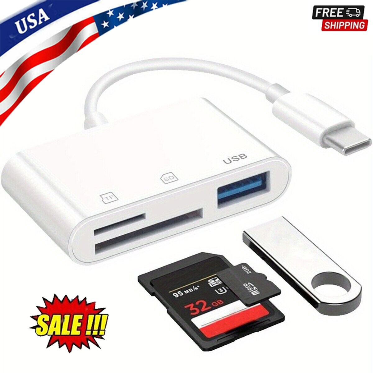 USB-C SD/TF Card Reader For iPhone 16 iPad Mac Laptop, High-Speed Data Transfer⚡