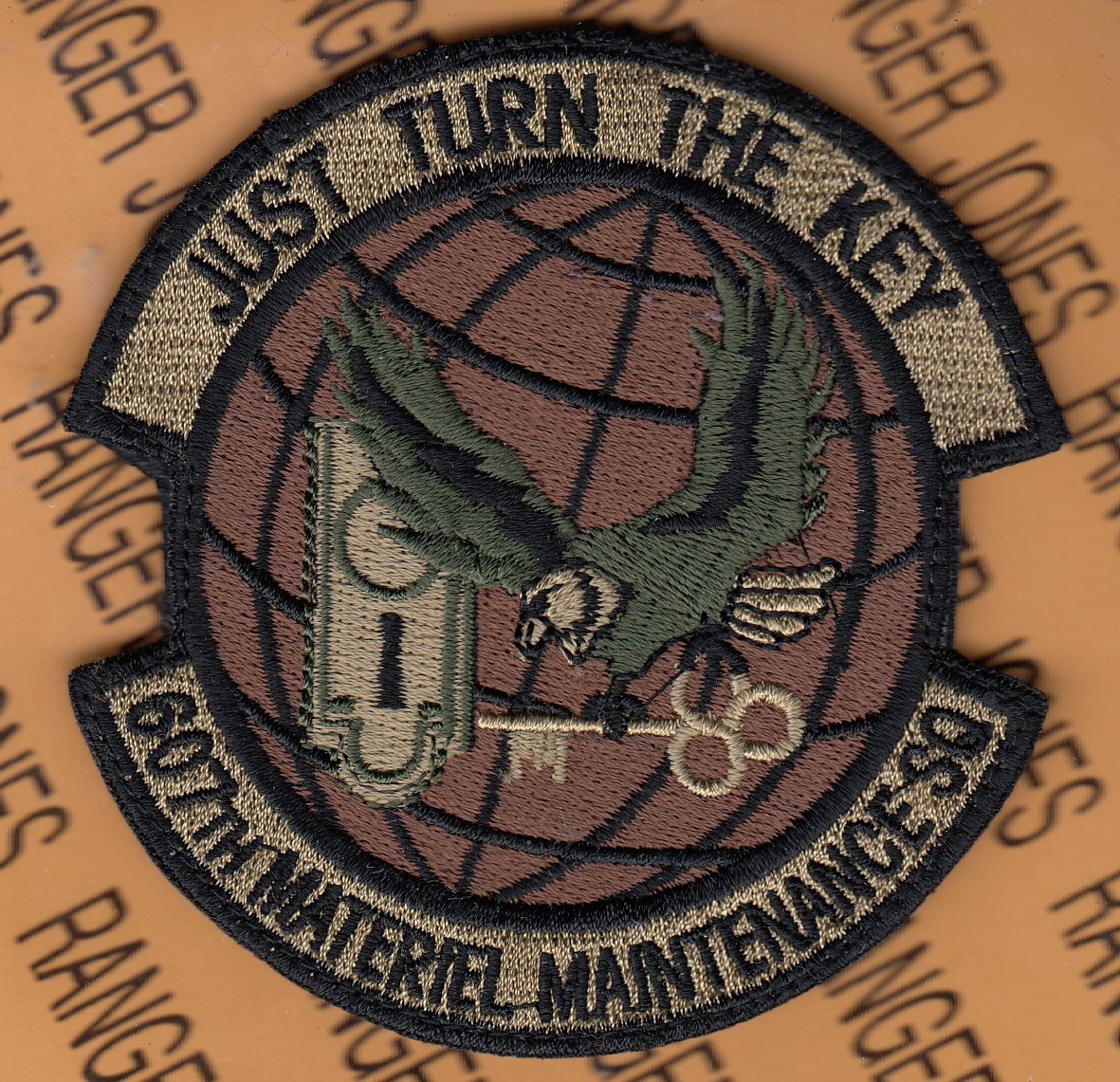 USAF Air Force 607th Material Maintenance Sq MMXS ~3.75" OCP w/ HOOK patch c/e