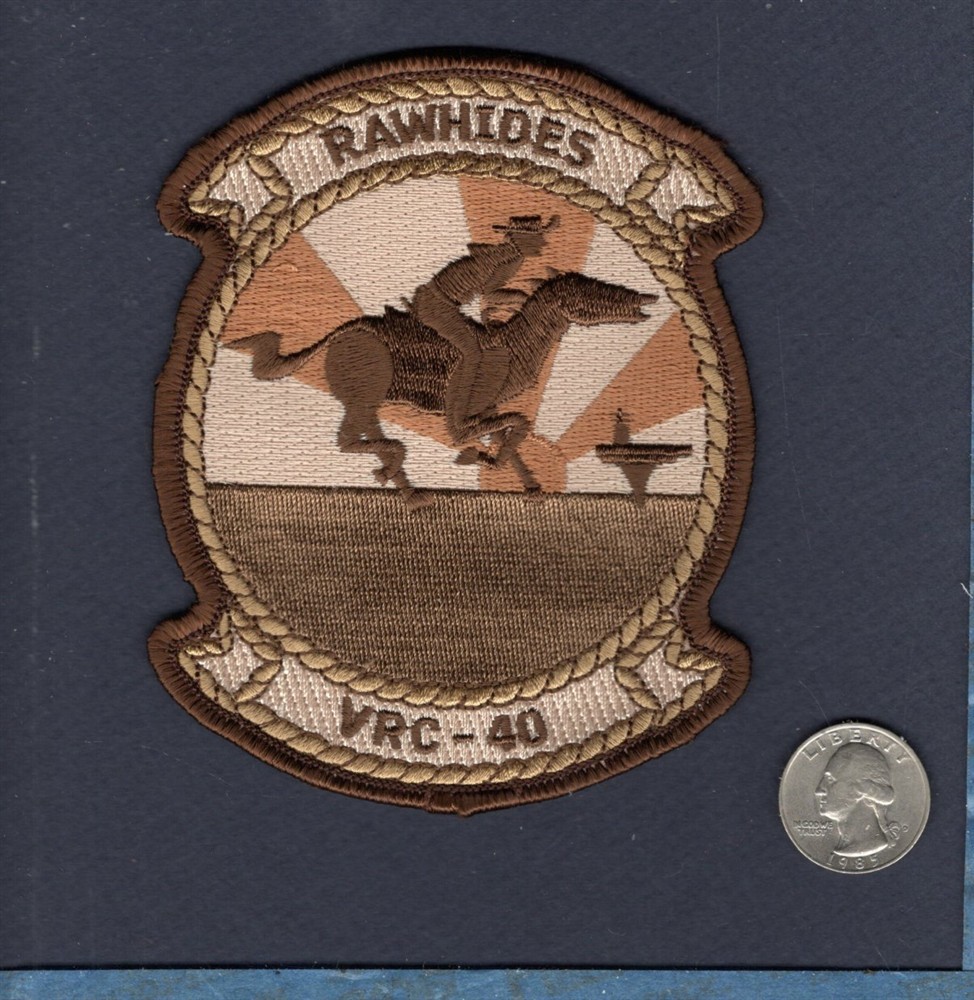 Original VRC-40 RAWHIDES COD US NAVY C-2 GREYHOUND Carrier Desert Squadron Patch