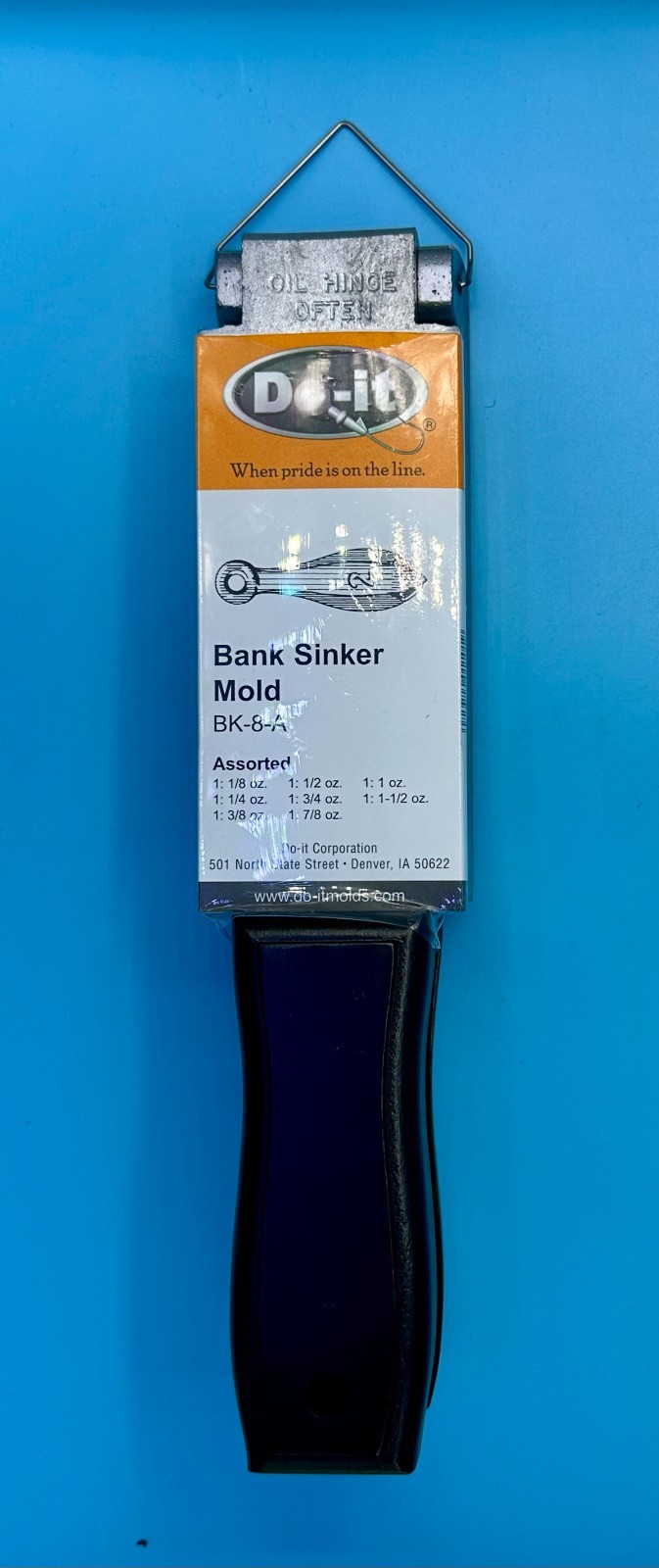 Do-It Lead Bank Sinker Mold 8 Cavity 1/8 1/4 3/8 1/2 3/4 7/8 1 1-1/2 BK-8-A 1101
