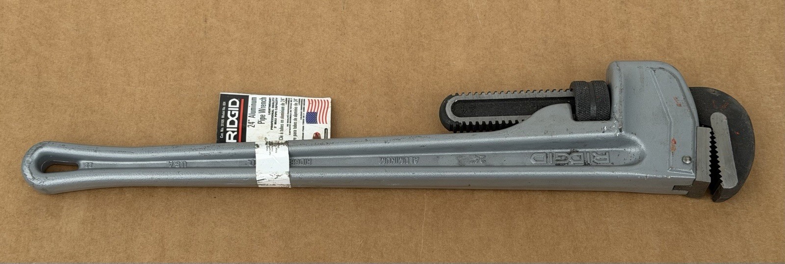 RIDGID 31105 Model 824 Aluminum Straight Pipe Wrench 24-inch Plumbing Wrench