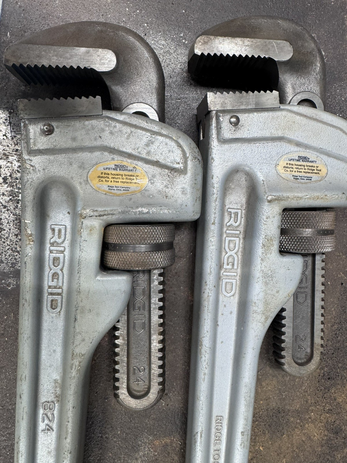 RIDGID 31105 Model 824 Aluminum Straight Pipe Wrench, 24"  2 PIECE LOT