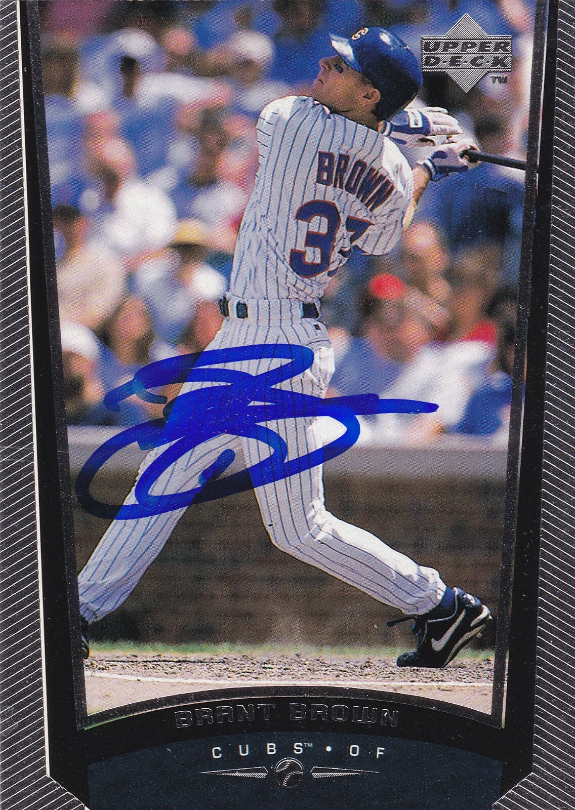 BRANT BROWN CHICAGO CUBS SIGNED BASEBALL CARD PITTSBURGH PIRATES MIAMI MARLINS