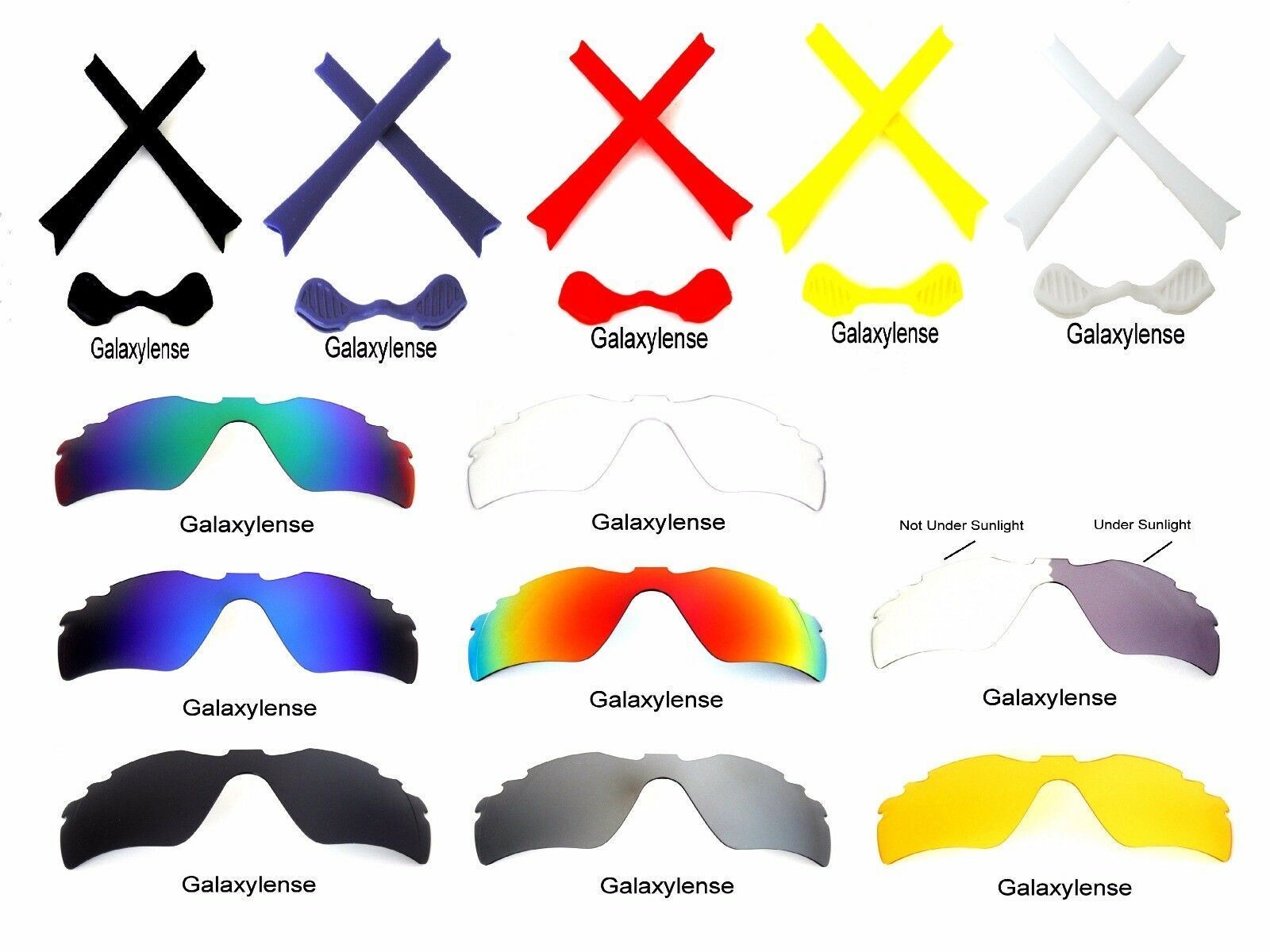 Galaxy Replacement Lenses For Oakley Radar Path Vented Sunglasses Multi-Color