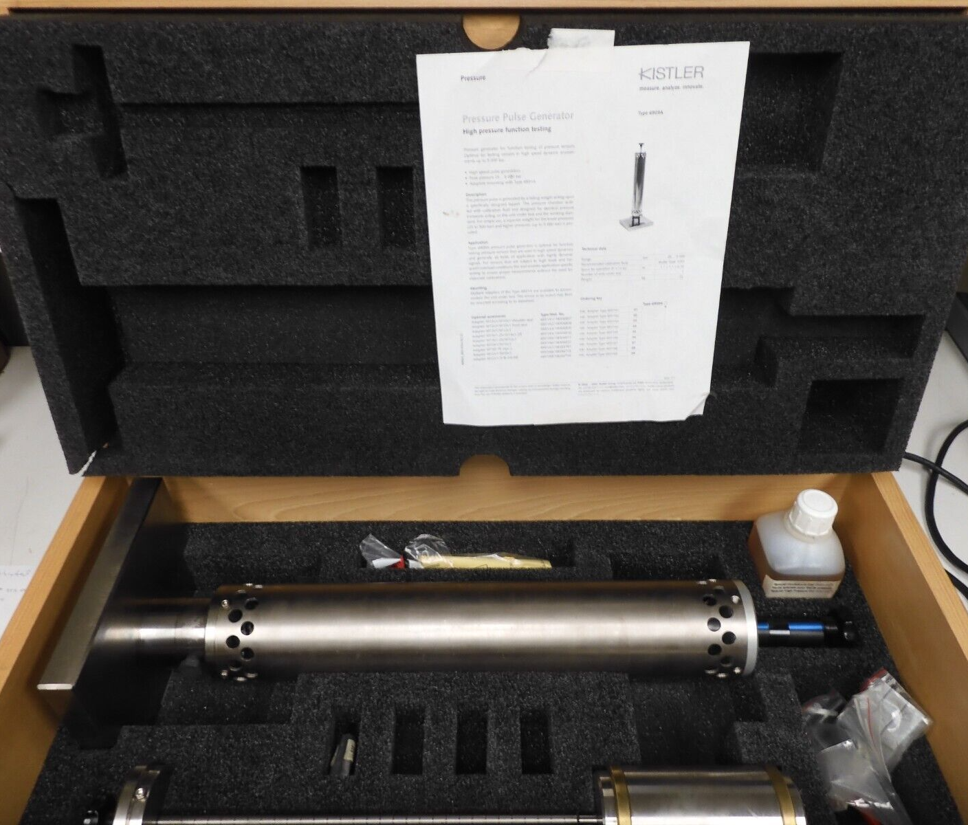 Kistler Type 6909 Pressure Pulse Generator - High Pressure Function Testing PN4
