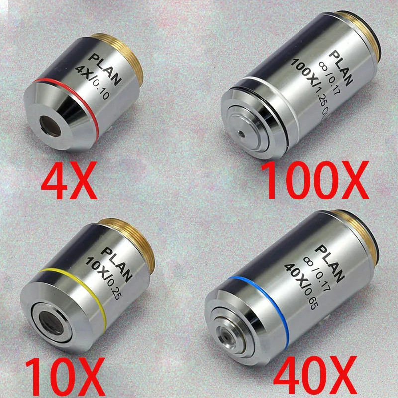 4X 10X 20X 40X 100X Infinity Plan Objective Lens 195 Achromatic Objectives