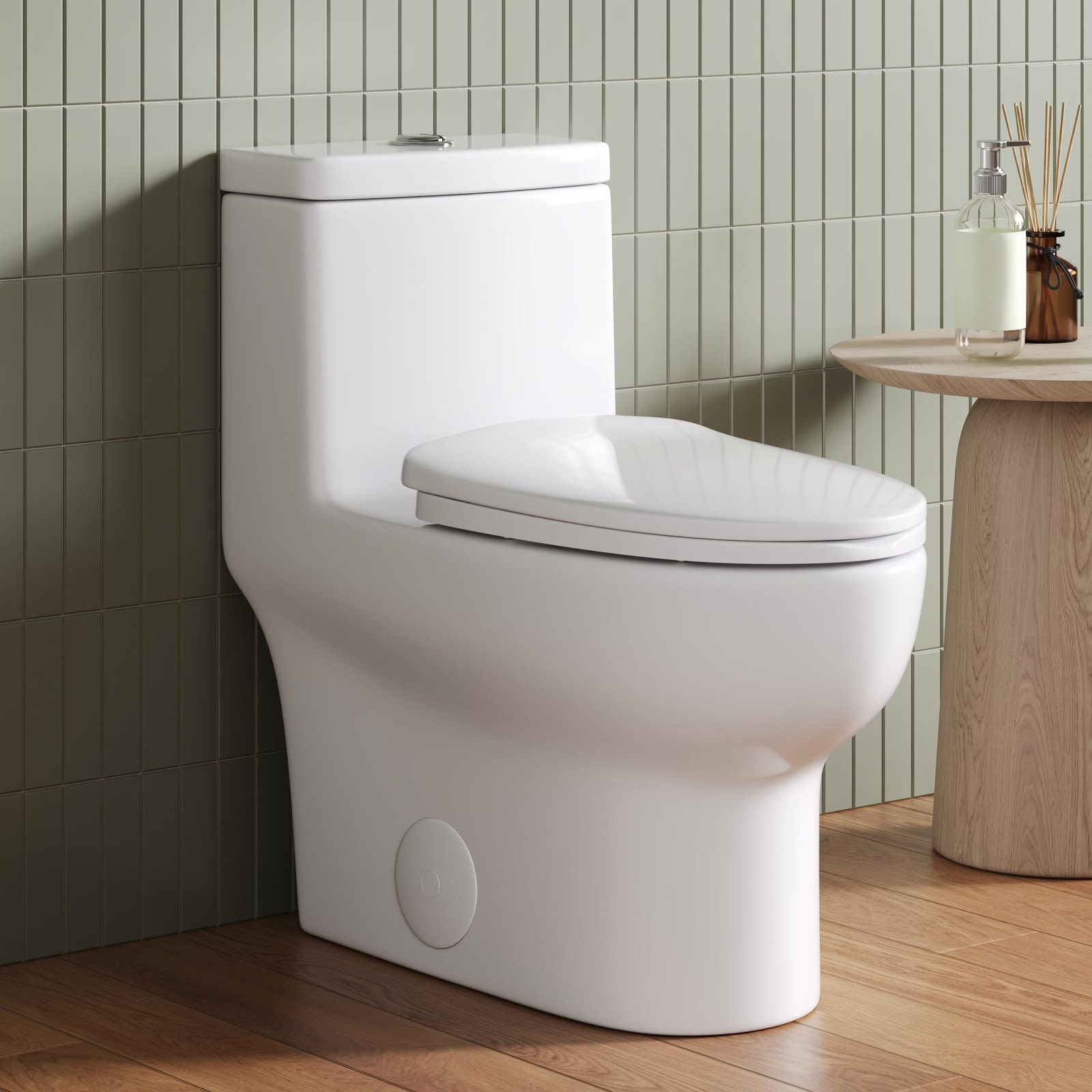 DeerValley DV-1F026 Ally Dual Flush Elongated Toilet with Soft Close Seat, High-