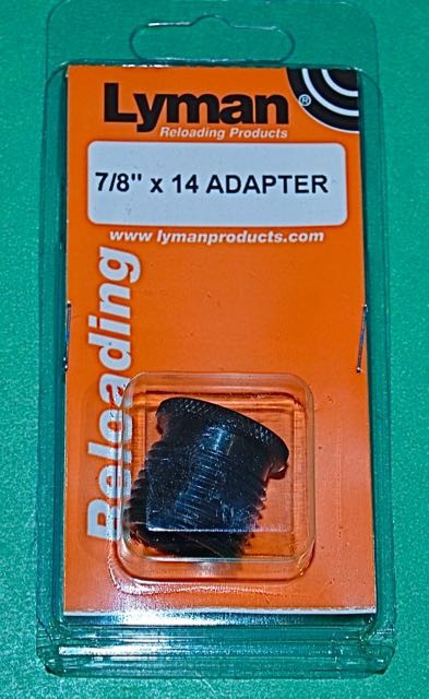 Lyman 7/8" x 14 TPI Adapter-(7392036)-NOS-in older package