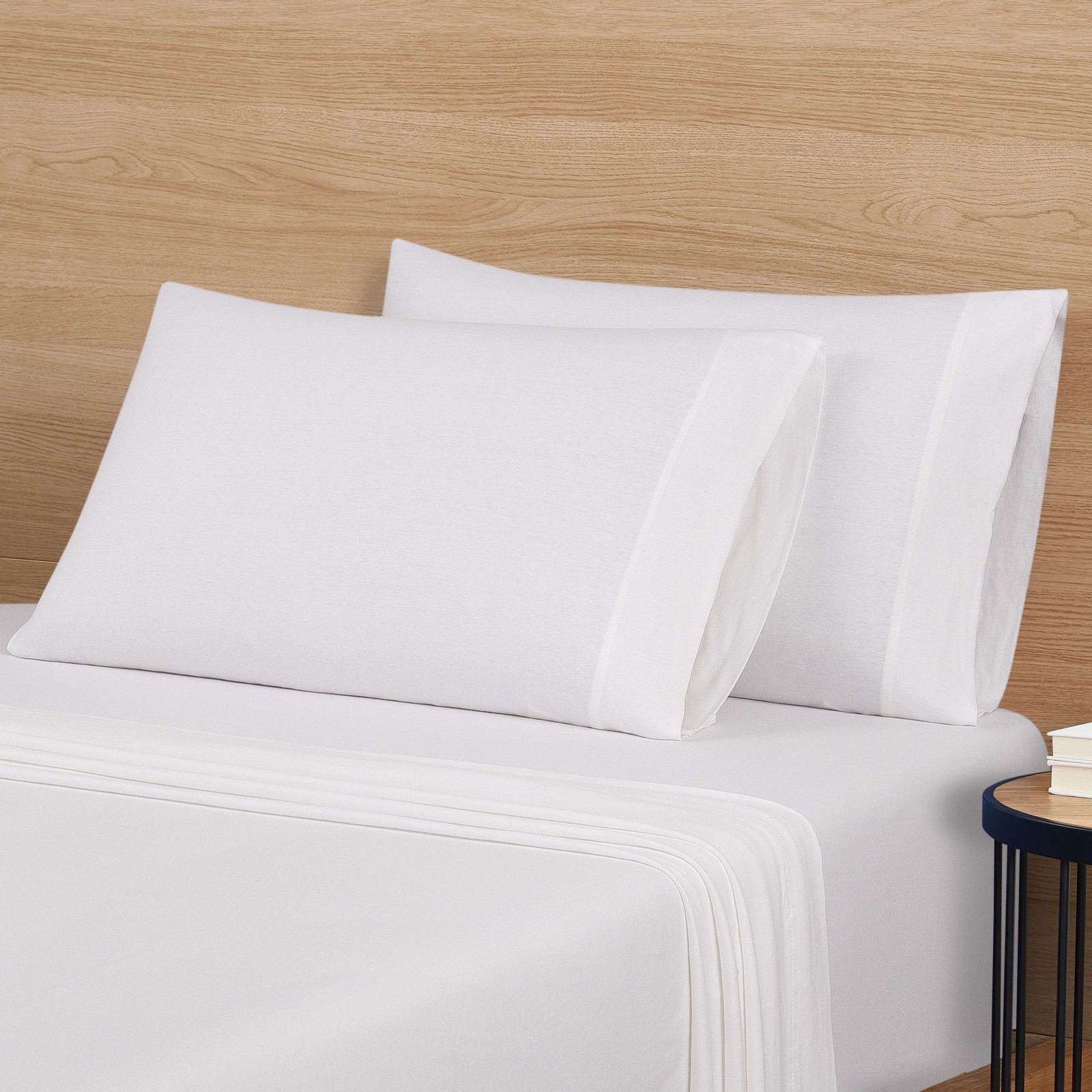 Extra Soft Jersey Pillowcase Set, King, Arctic White, 2 Pieces