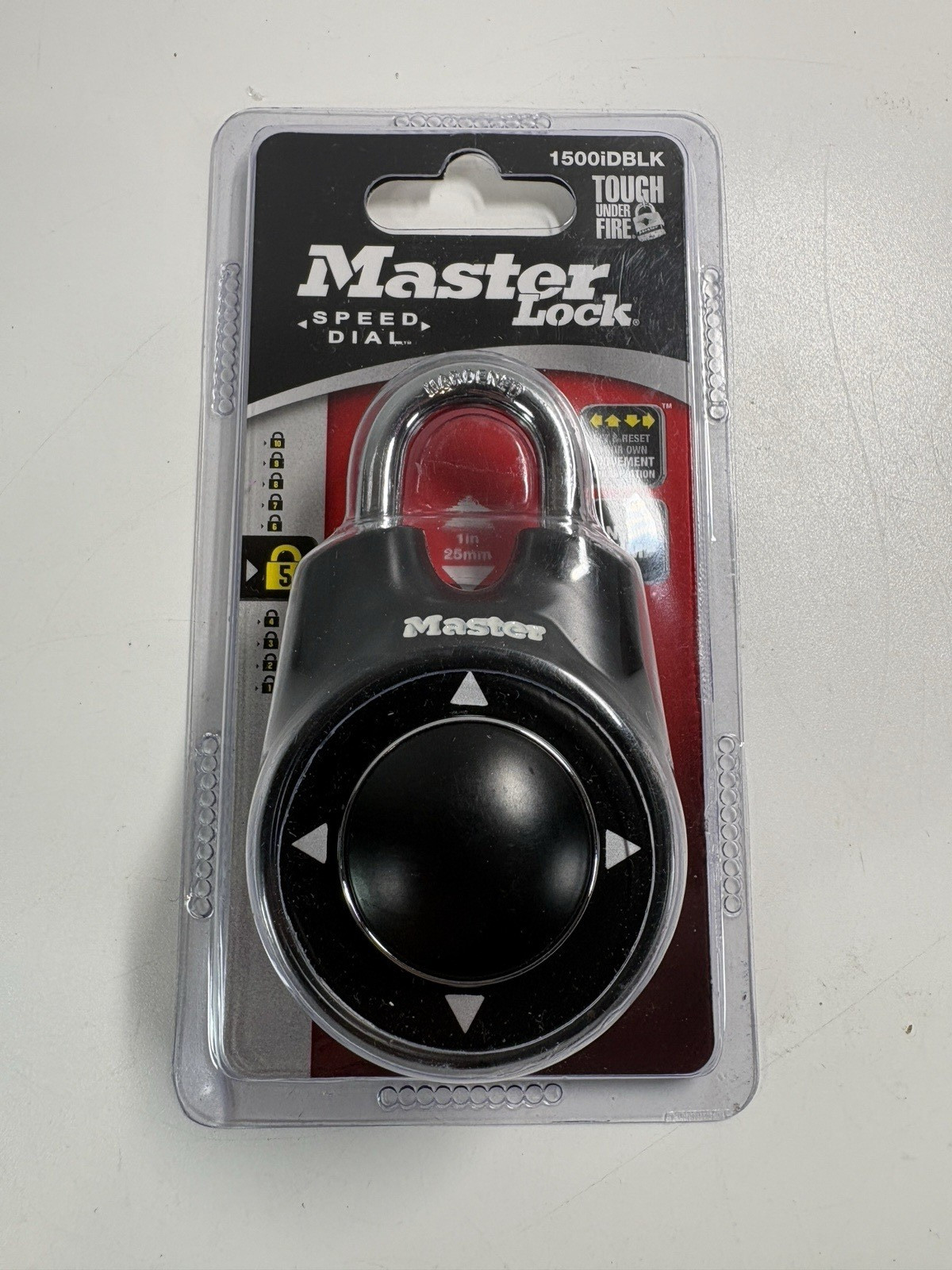 Master Lock Resettable Combo Lock Speed Dial 1500iDBLK